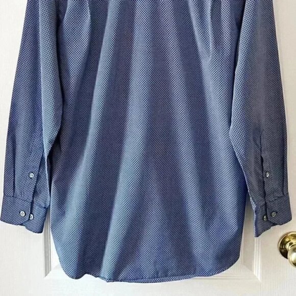 Black Brown 1826 Mens Dress Shirt Non Iron Egyptian Cotton Fitted Blue White 16 - Picture 10 of 14